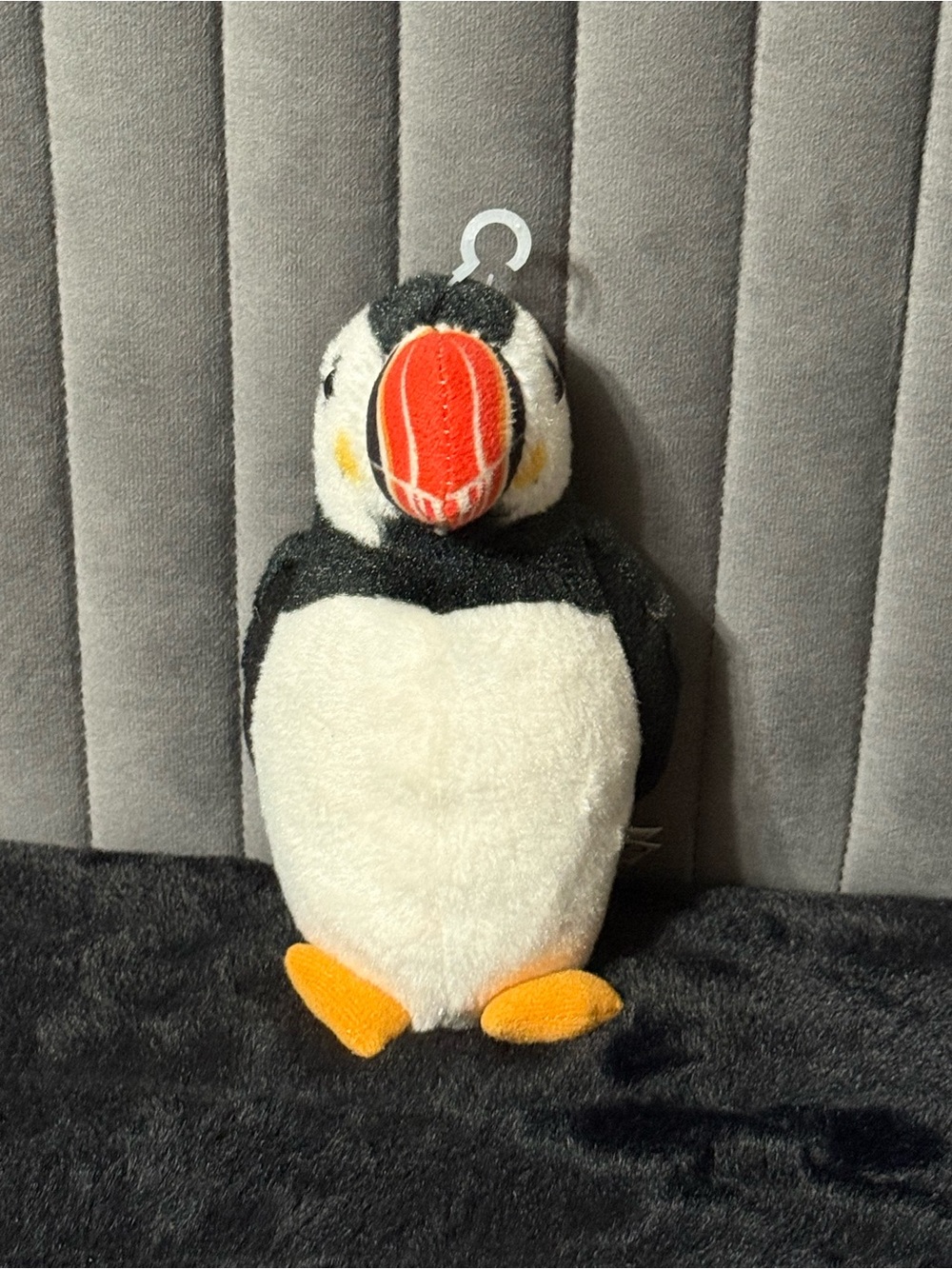 Wild Republic Puffin Plush Sound Toy Hanging Stuffed Animal Black White Bird